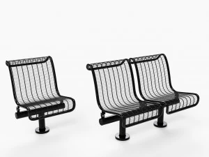 bench plexus backed 3D Model