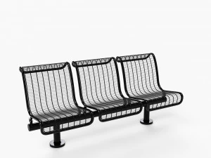 bench plexus backed 3D Model