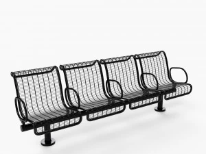 bench plexus backed 3D Model