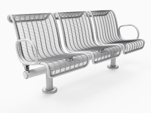 bench plexus backed 3D Model