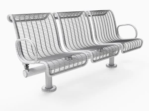 bench plexus backed 3D Model