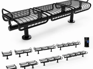 pleksus bangku punggung terbuka Model 3D