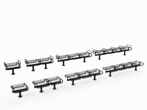 bench plexus backless 3D Model