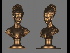 women sculpture princess 3D Model