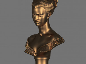 women sculpture princess Modello 3D