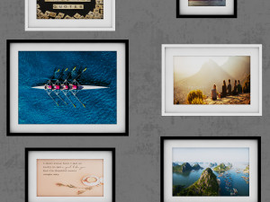 photo frame wall set Modèle 3D