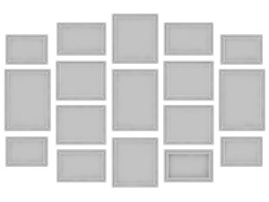 photo frame wall set Modèle 3D