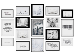 photo frame wall set 3D 모델
