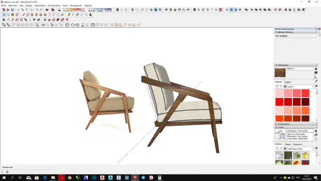 chair 3D Model .c4d .max .obj .3ds .fbx .stl .blend 