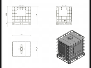 international bulk container ibc - oo ho 3D प्रिंट मॉडल