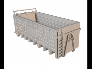 hooklift container - ho and oo scale 3D 프린트 모델