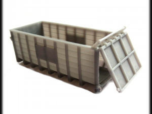 hooklift container - ho and oo scale 3D 프린트 모델