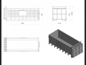 container scarrabile - scala ho e oo Modello di stampa 3D