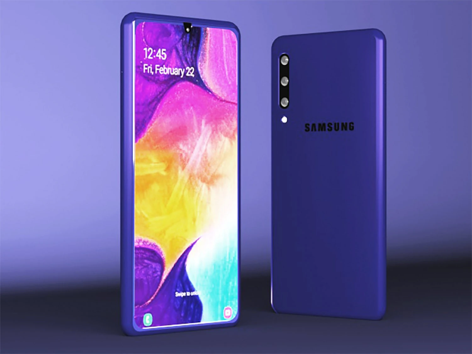 samsung a50 3D Model .c4d .max .obj .3ds .fbx .stl .blend 