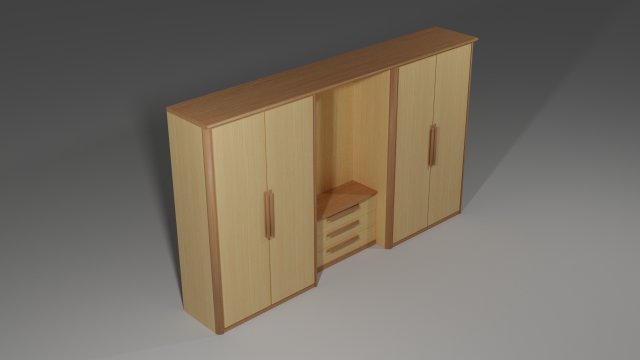 wardrobe01 3D Model .c4d .max .obj .3ds .fbx .stl .blend 