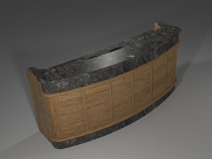 counter with sink 3D Model