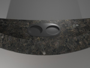 counter with sink Modello 3D
