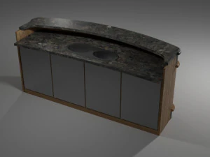 counter with sink 3D Model