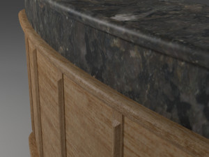 counter with sink Modello 3D