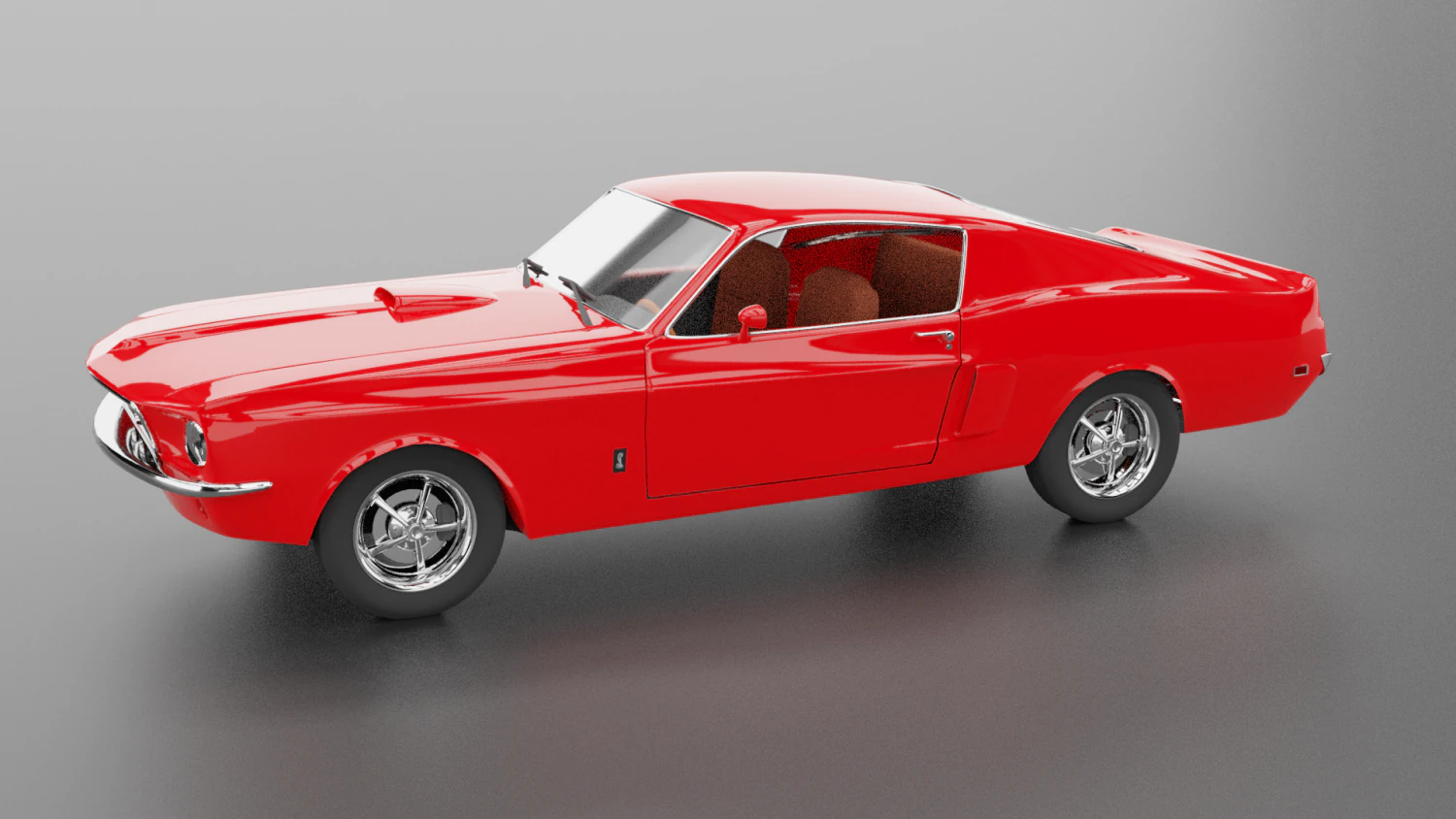 muscle car 3D Model .c4d .max .obj .3ds .fbx .stl .blend 