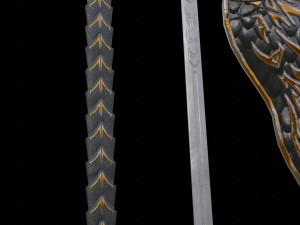 shield and sword Modelo 3D