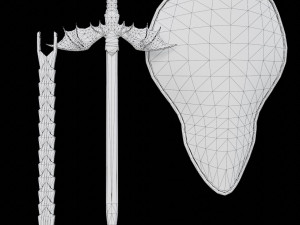 shield and sword Modelo 3D