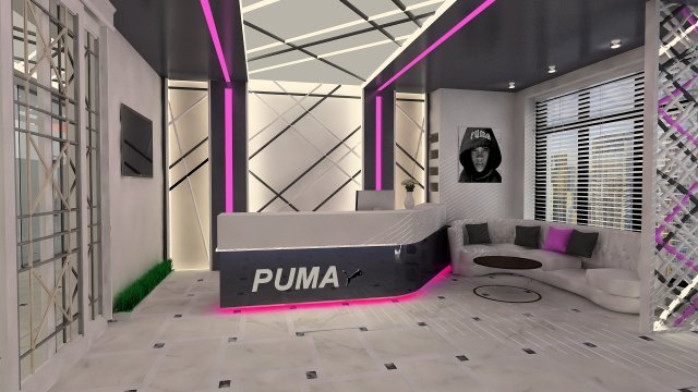 office Modello 3D .c4d .max .obj .3ds .fbx .stl .blend 