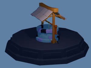 low poly well 3D 模型