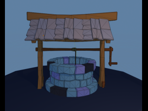 low poly well 3D 模型