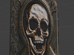 iron skull emblem Modèle 3D