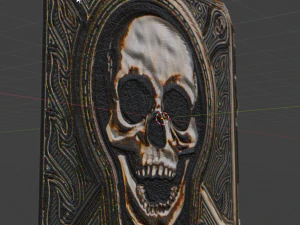 iron skull emblem 3D Model