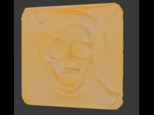 iron skull emblem 3D Model