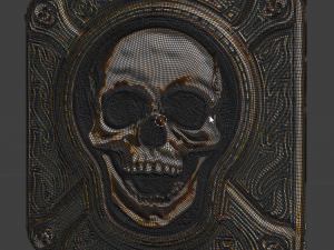 iron skull emblem Modèle 3D