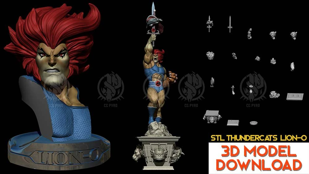 Thundercats lion-o stl for 3d printing fanart term 24 cg pyro s 3D Print Model .c4d .max .obj .3ds .fbx .stl .blend 