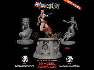 thundercats pumyra stl for 3d printing fanart term 27 cg pyro s 3D 프린트 모델
