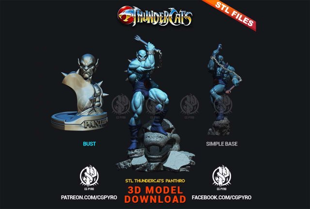 thundercats panthro stl for 3d printing fanart term 28 cg pyro s 3D-printmodel .c4d .max .obj .3ds .fbx .stl .blend 