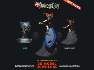 willykat z pliku Thundercats stl do wydrukowania fanartu w 3D Model do druku 3D