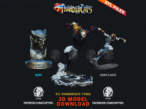 Thundercats Tygra STL do druku fanart&oacute;w 3D Model do druku 3D