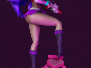 Miss fortune arcade stl zpr lol 3d print model 3D Baskı Modeli