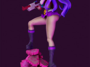 Miss fortune arcade stl zpr lol 3d print model 3D Baskı Modeli
