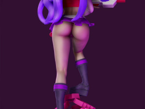 Miss fortune arcade stl zpr lol 3d print model 3D Baskı Modeli
