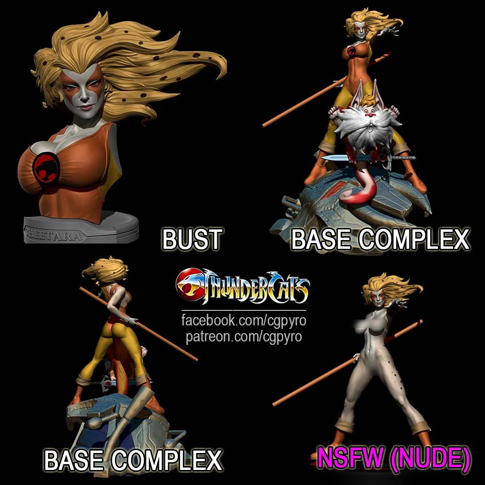 Cheetara from thundercats fanart by cg pyro collection 3D Print Model .c4d .max .obj .3ds .fbx .stl .blend 