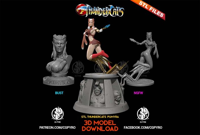 Pumyra from thundercats fanart by cg pyro collection Modelo de impresión 3D .c4d .max .obj .3ds .fbx .stl .blend 