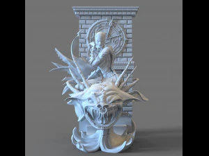 Batgirl STL Files fanart DC Comics por CG Pyro Modelo de impress&atilde;o 3D Modelo de Impressão 3D