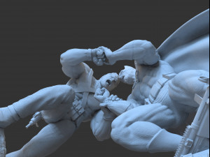 Batman Vs Punisher dioram STL files for 3d printing crossover from DCU and MCU 3D Baskı Modeli