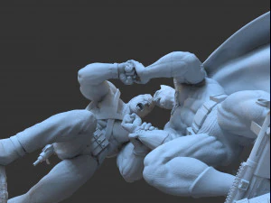 Batman Vs Punisher dioram STL files for 3d printing crossover from DCU and MCU 3D Print Model