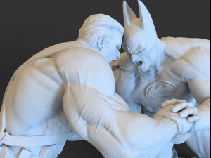 Batman Vs Punisher dioram STL files for 3d printing crossover from DCU and MCU 3D Print Model