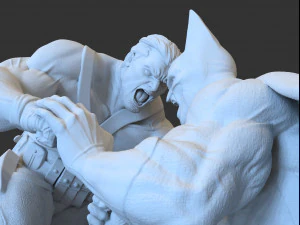 Batman Vs Punisher dioram STL files for 3d printing crossover from DCU and MCU 3D Print Model