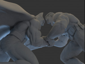 Batman Vs Punisher dioram STL files for 3d printing crossover from DCU and MCU 3D Baskı Modeli