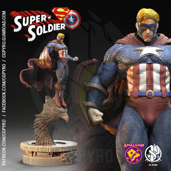Cole&ccedil;&atilde;o Amalgam Comics Pt1 Dark Claw Magneto DR Strangefate Speed ​​Demon Amazon Super Soldier Modelo de Impressão 3D .c4d .max .obj .3ds .fbx .stl .blend 